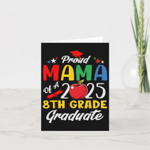 Tarjeta Mamá Orgullosa y Divertida de un Graduado de 8vo G
