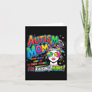 Tarjeta Mamá Papá Padres Conciencia sobre el autismo
