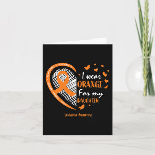 Tarjeta Mamá Papá Que Uso Naranja Para Mi Hija Leukemia Aw