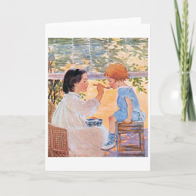 Tarjeta Mamá pequeña, Jessie Willcox Smith (Anverso)