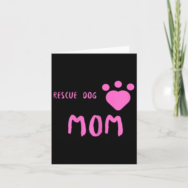 Tarjeta Mamá Perro de Rescate Perro de Rescate Lindo  (Anverso)