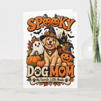 Tarjeta Mamá Perro Espeluznante Halloween Perrito Esquelet
