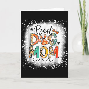 Tarjeta Mamá perro siempre blanqueada día de la madre mamá