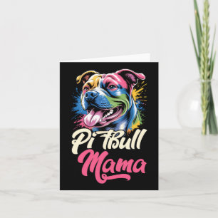 Tarjeta Mamá Pitbull Colorido Día de la Madre Perro Pitbul