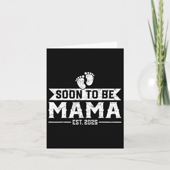 Tarjeta Mamá Pronto Est 2025 Esperando  (Anverso)