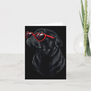 Tarjeta Mamá Pug Negro Día de San Valentín