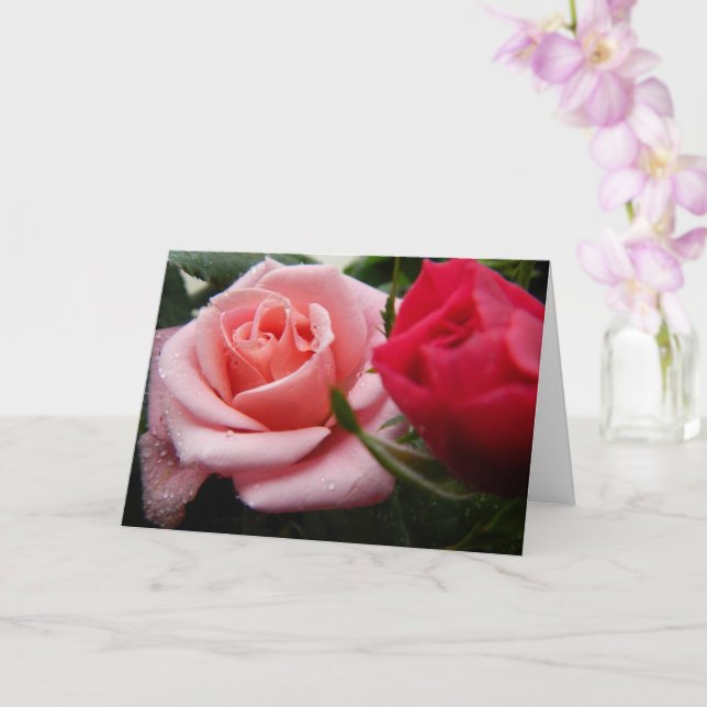 Tarjeta Mamá que te ama el Día de la Madre Rosa Roja (Orquídea)