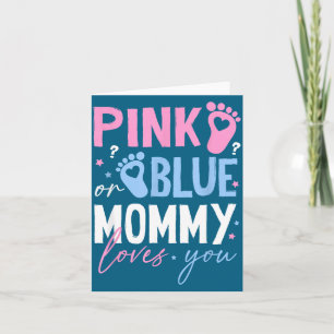 Tarjeta Mamá rosa o azul ama revelación de género nueva ma