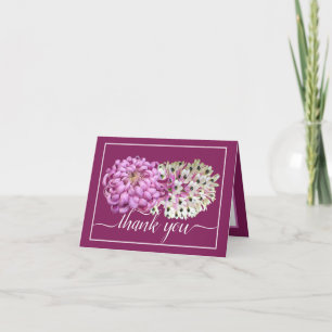 Tarjeta Mamá rosa y orquídeas blancas Moda floral gracias