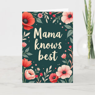 Tarjeta Mamá sabe más floral