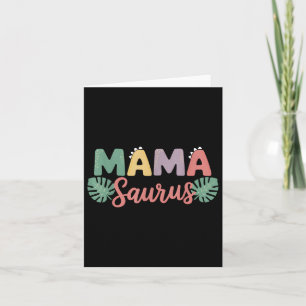 Tarjeta Mamá Saurus Mamá Papá Dinosaurio Partida Familiar