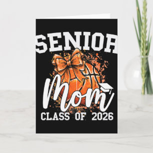 Tarjeta Mamá senior Cl de 2026 Coquette Bow Graduación de