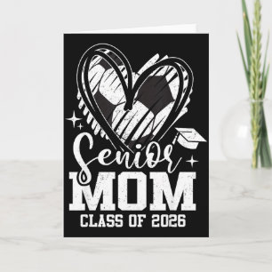 Tarjeta Mamá Senior Cl De 2026 Graduación Fútbol Corazón