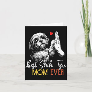 Tarjeta Mamá shih tzu siempre divertida perra mamá día de