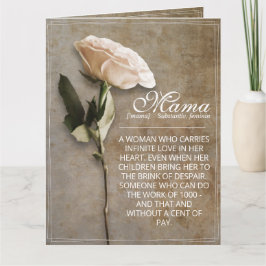 Tarjeta Mamá - simplemente irreemplazable - cosecha