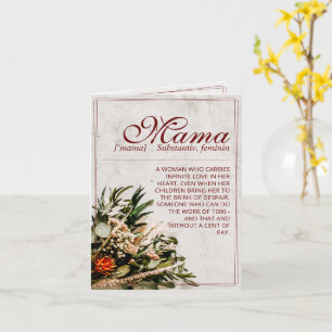 Tarjeta Mamá - simplemente irremplazable - Bouquet