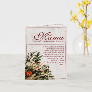 Tarjeta Mamá - simplemente irremplazable - Bouquet