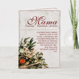 Tarjeta Mamá - simplemente irremplazable - Bouquet