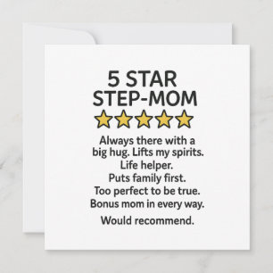 Tarjeta Mamá suegra 5 estrellas 
