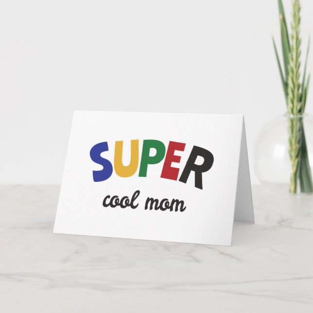 Tarjeta Mamá super genial (Anverso)