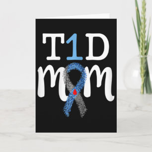 Tarjeta Mamá T1d - Mamá con Conciencia de la Diabetes Tipo