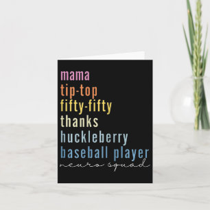 Tarjeta Mama Tip Top Fifty Gracias Huckleberry Baseball Pl