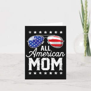 Tarjeta Mamá Todo Americano 4 De Julio Gafas De Sol Famili