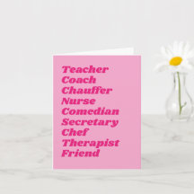 Mamá trabaja en el Personalizable Textos del Día d