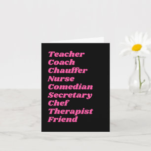 Tarjeta Mamá trabaja Personalizable Mensajes de texto tarj