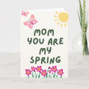 Tarjeta “Mamá, tú eres mi primavera” – Hermoso Día de la M