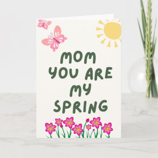 Tarjeta “Mamá, tú eres mi primavera” – Hermoso Día de la M