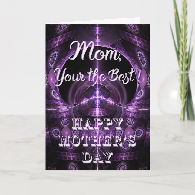 Tarjeta Mamá, tu mejor carta del día de la madre (Anverso)
