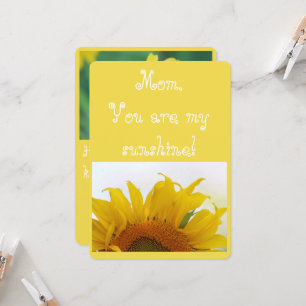 Tarjeta ¡Mamá, usted es mi sol!