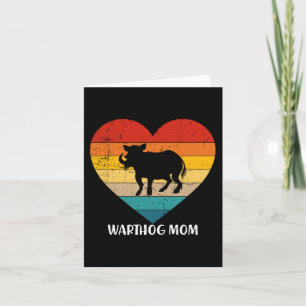 Tarjeta Mamá Warthog Vintage Día de la Madre Amante de los