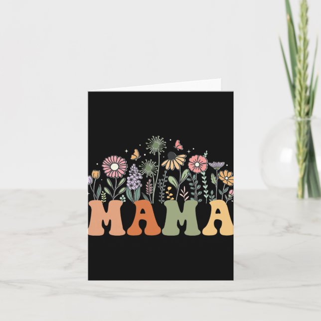 Tarjeta Mama Wildflower Floral Birthday Baby Shower New Ma (Anverso)