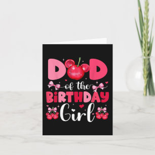 Tarjeta Mamá Y Papá De La Familia Cherry Bow, Chica De Cum