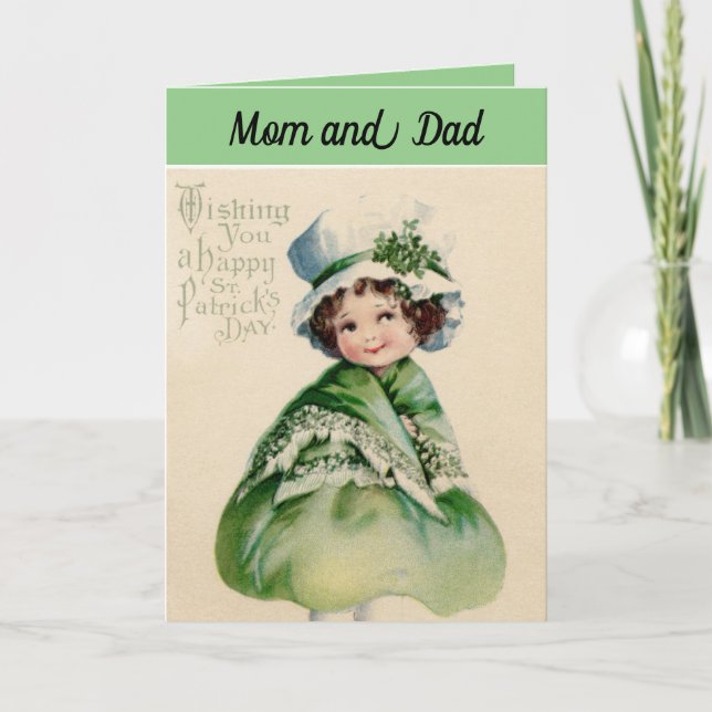 Tarjeta Mamá y papá de St. Patrick (Anverso)