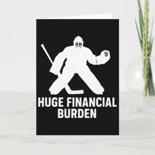 Tarjeta Mamá y Papá Divertidos de Portero de Hockey 