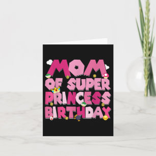 Tarjeta Mamá Y Papá Princesa Chica De Cumpleaños Fiesta De