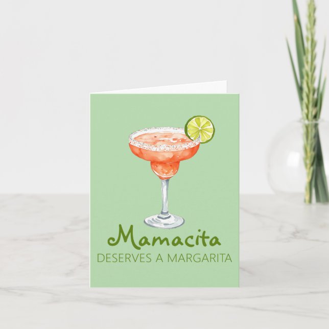 Tarjeta Mamacita merece una maraña de fresas Margarita (Anverso)