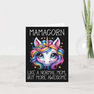 Tarjeta Mamacorn de unicornio divertido Día de la Madre Ma