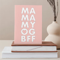 Mamáes audaces modernas MAMÁES mi BFF Textos Tarje