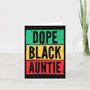 Tarjeta Mamáes del mes de la historia de la tía negra de l