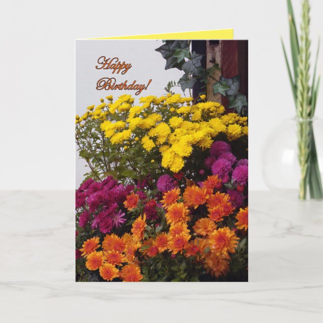 Tarjeta ¡Mamáes del naranja, amarillas y rosadas, feliz (Anverso)