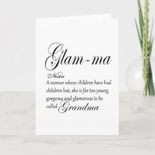 Tarjeta Mamáes GLAM definición de abuela