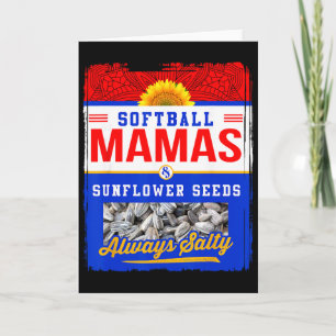 Tarjeta Mamas De Softbol Y Semillas De Girasol Siempre Cam
