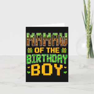 Tarjeta Mamaw De Birthday Boy Video Gamer Birthday Par
