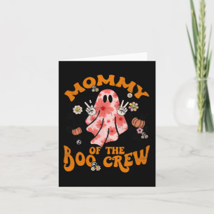 Tarjeta Mami Boo Crew Groovy Familia Matanza Halloween Me