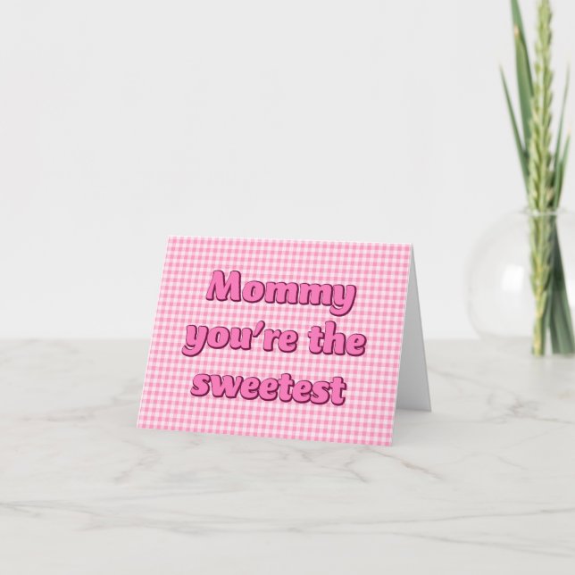 Tarjeta Mami eres la Rosquilla Rosa más Dulce (Anverso)