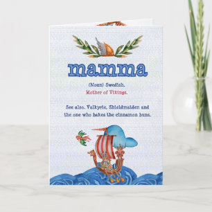 Tarjeta Mamma Definition (mamá sueca)